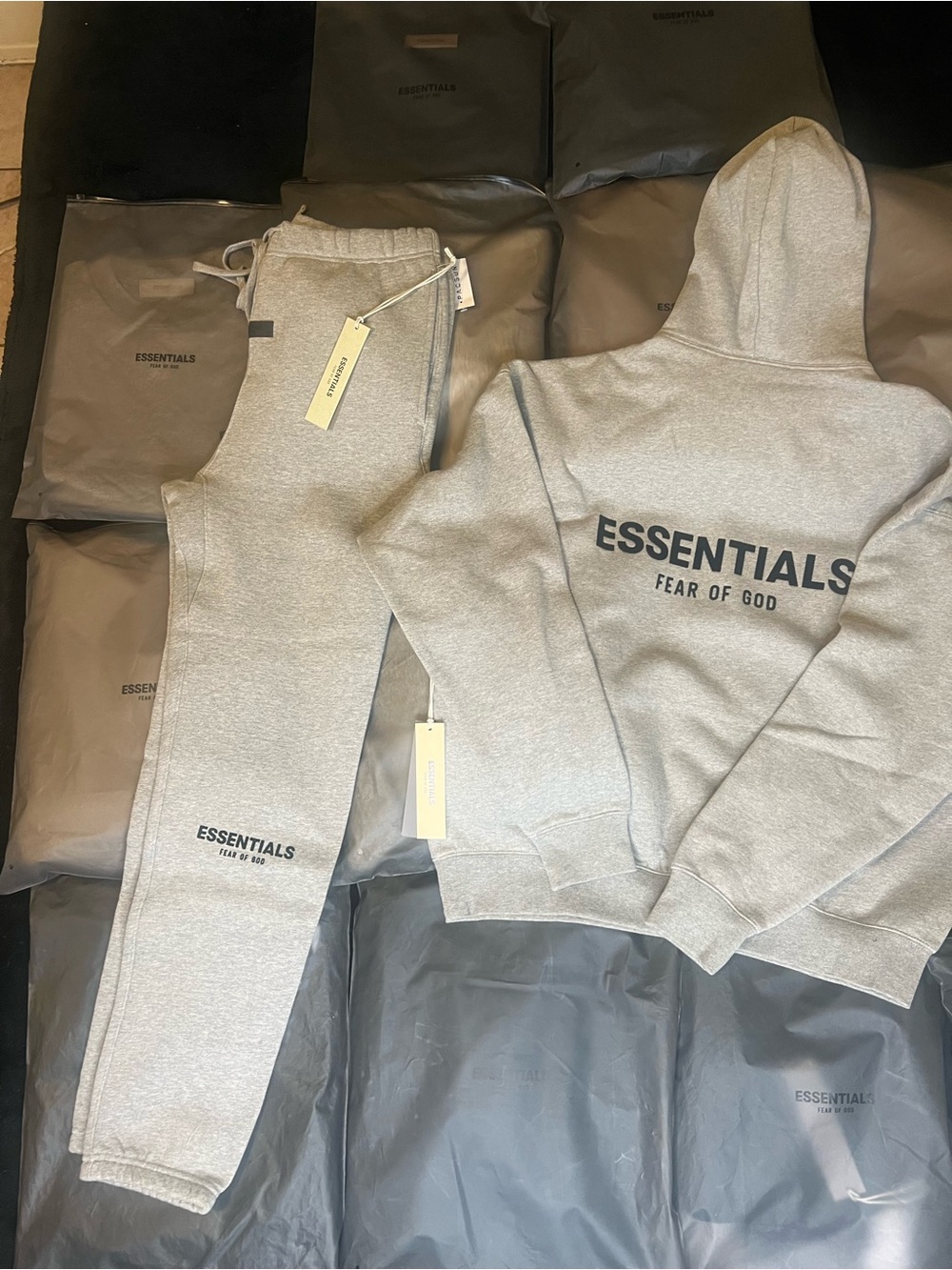 Essentials Black Crewneck Sweatshirt with Subtle Logo - Picture 4 of 4